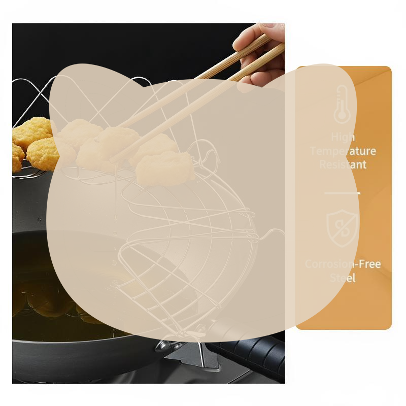 Home Cooking Oil Filter - Foldable Stainless Steel Oil Filter Rack