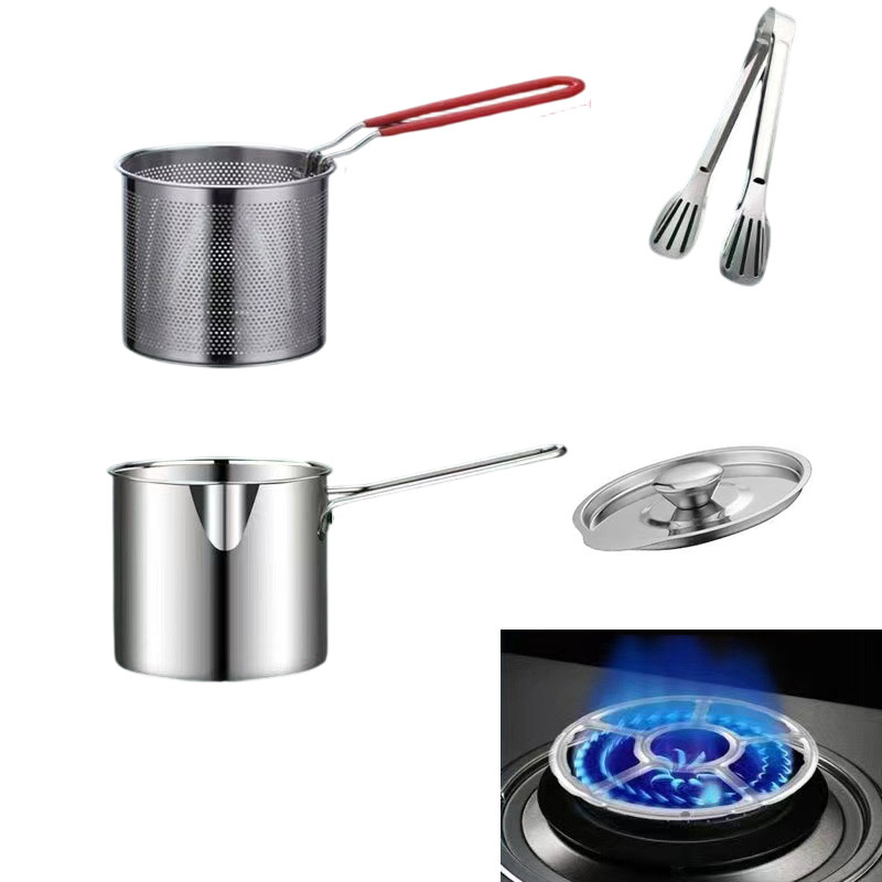 Mini Deep Fry Pot 304 Stainles - Home Cooking Oil Filter ulasan dan harga