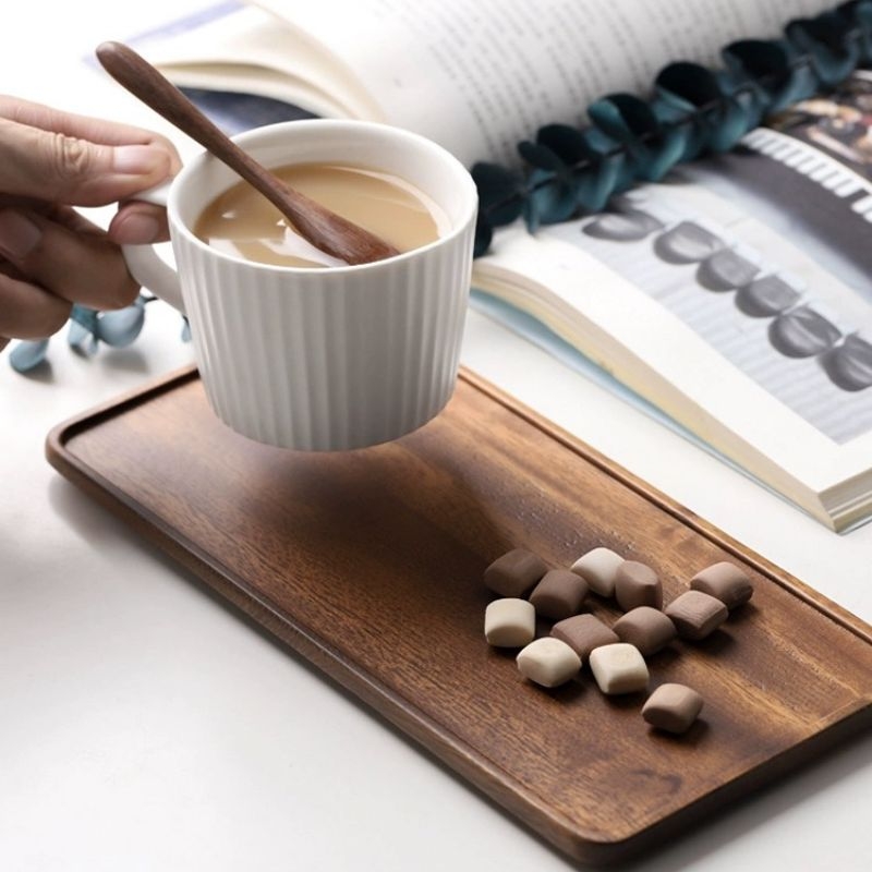 Natural Wooden Rectangular Ser - Home Cooking Recipes ulasan dan harga