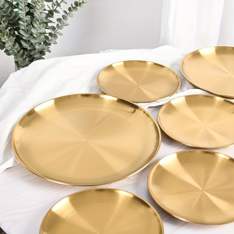 2pcs, Golden Pizza Plates, Sta - Home Cooking Recipes ulasan dan harga