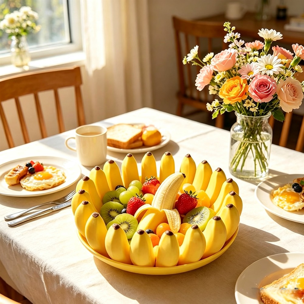 Banana Shape Fruit Bowl Snack  - Home Cooking Recipes ulasan dan harga