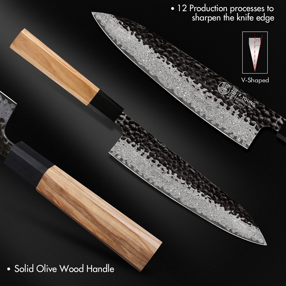 F.YOUNG Damascus Steel Kitchen - Wok Carbon Steel ulasan dan harga