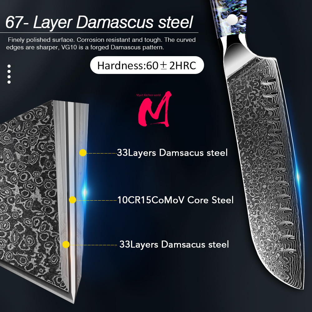 Damascus Steel Knives Chef Kni - Wok Carbon Steel ulasan dan harga
