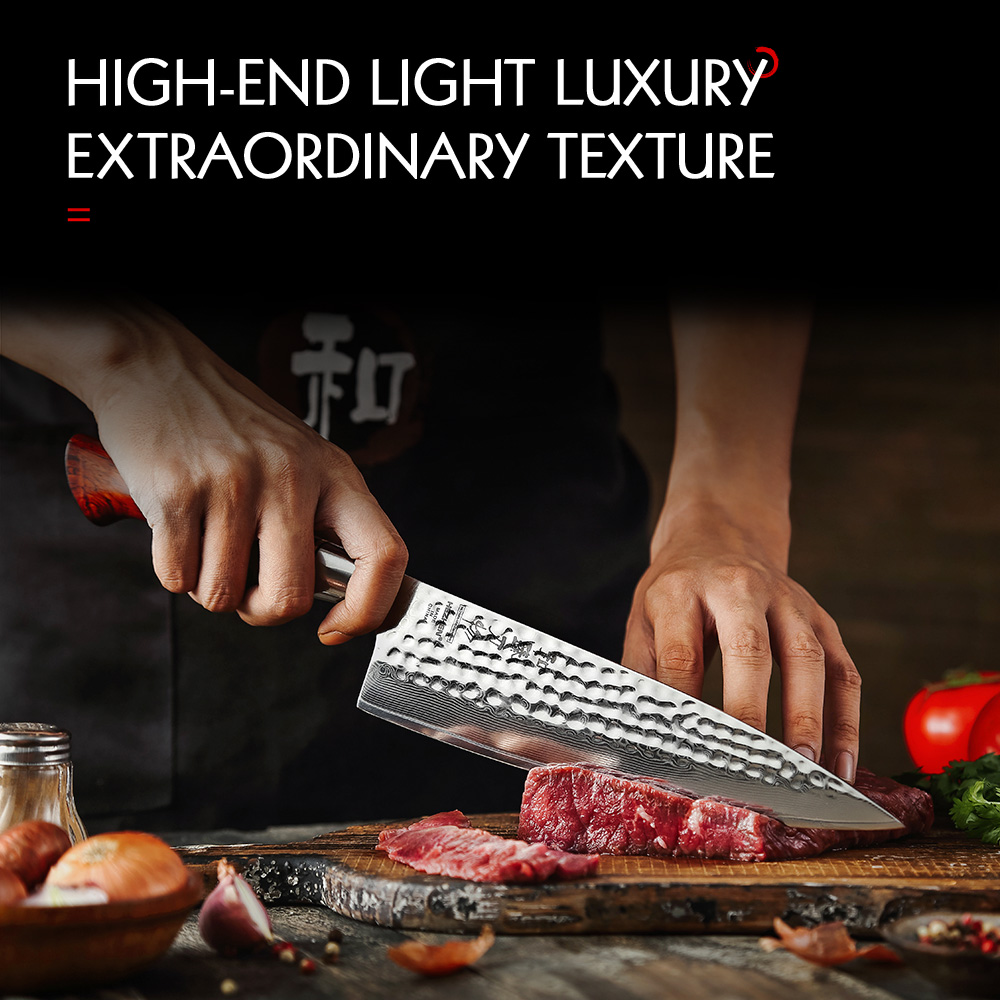 HEZHEN 8.5 Inch Chef Knife 73  - Wok Carbon Steel ulasan dan harga