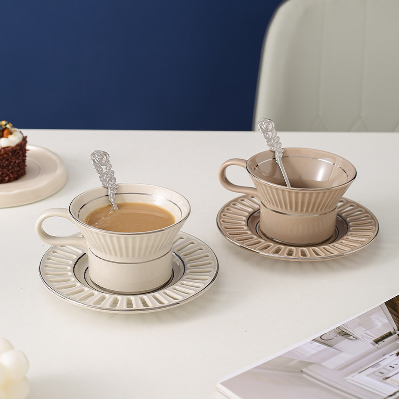 Luxury Ceramic Coffee Cup Dish - Home Cooking Recipes ulasan dan harga