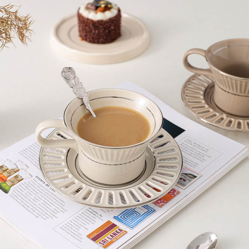 Luxury Ceramic Coffee Cup Dish - Home Cooking Recipes ulasan dan harga