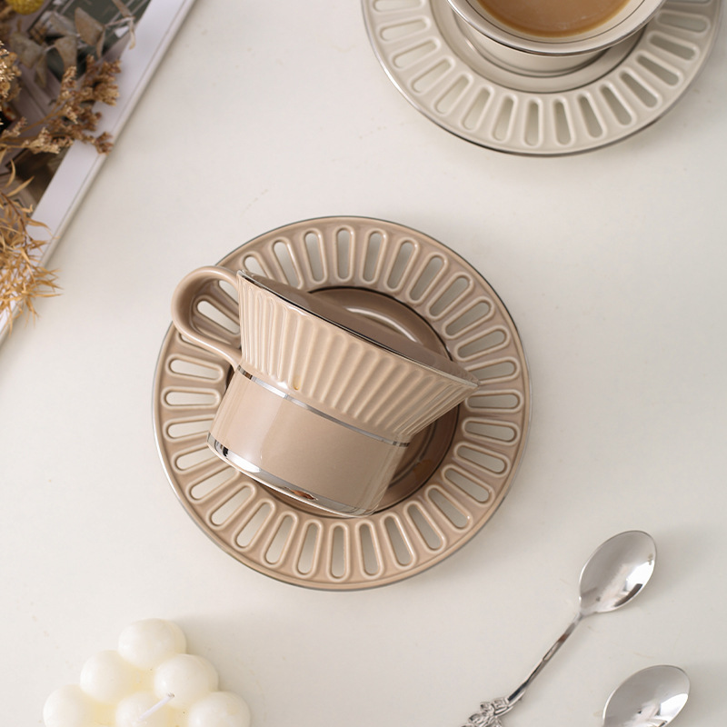 Luxury Ceramic Coffee Cup Dish - Home Cooking Recipes ulasan dan harga